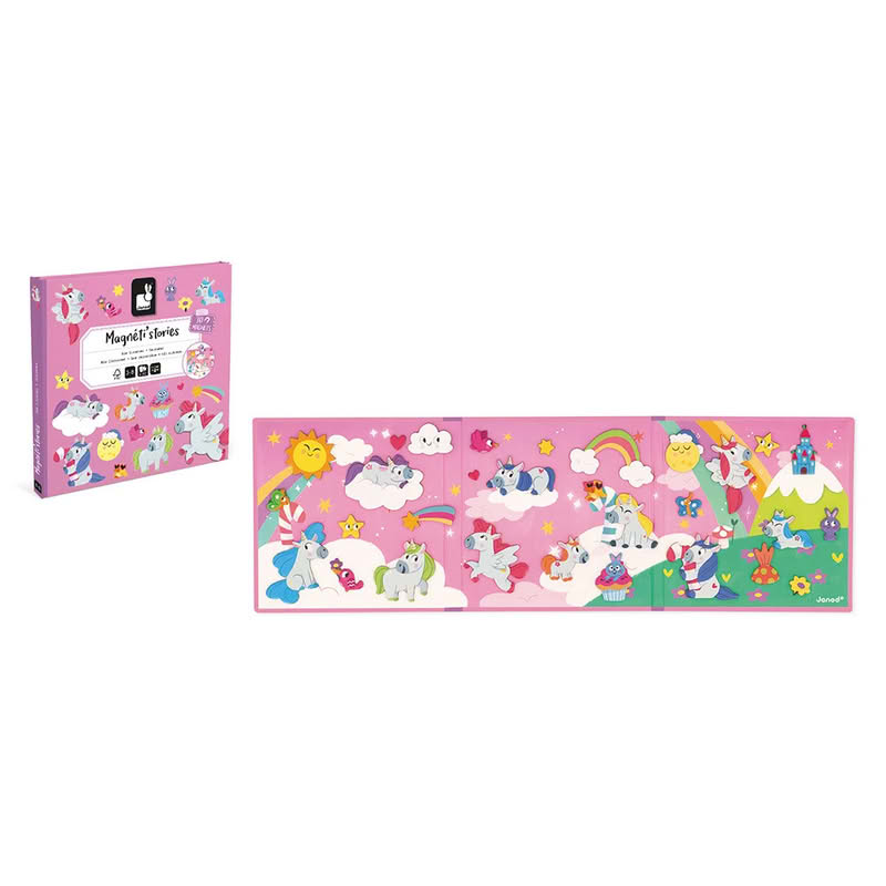Libro magnetico per bambini a tema unicorni con 30 magneti, adatto dai 3 anni in su